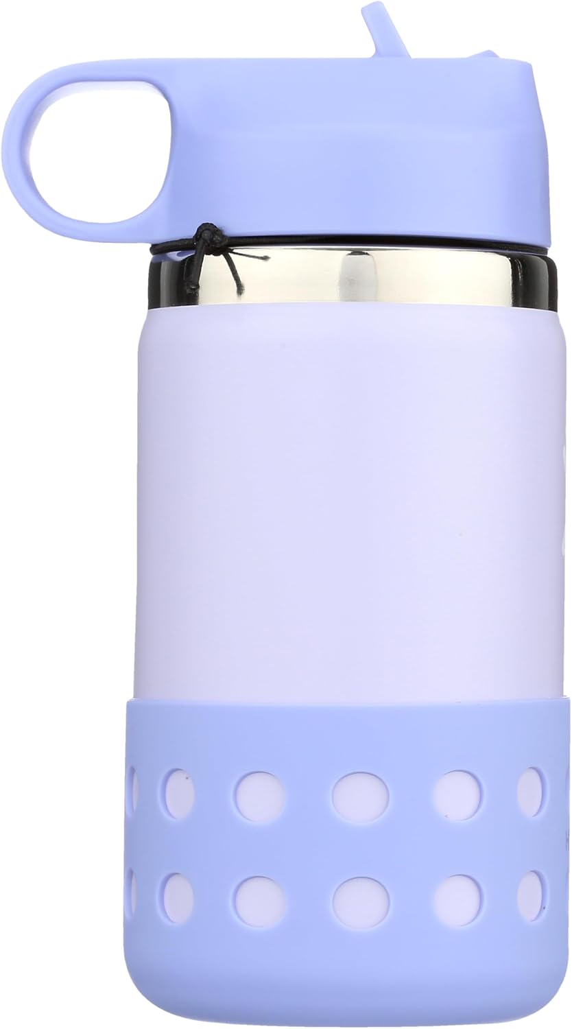 Hydro Flask 12 Oz Kids Wide Mouth Straw Cap And Boot Wisteria