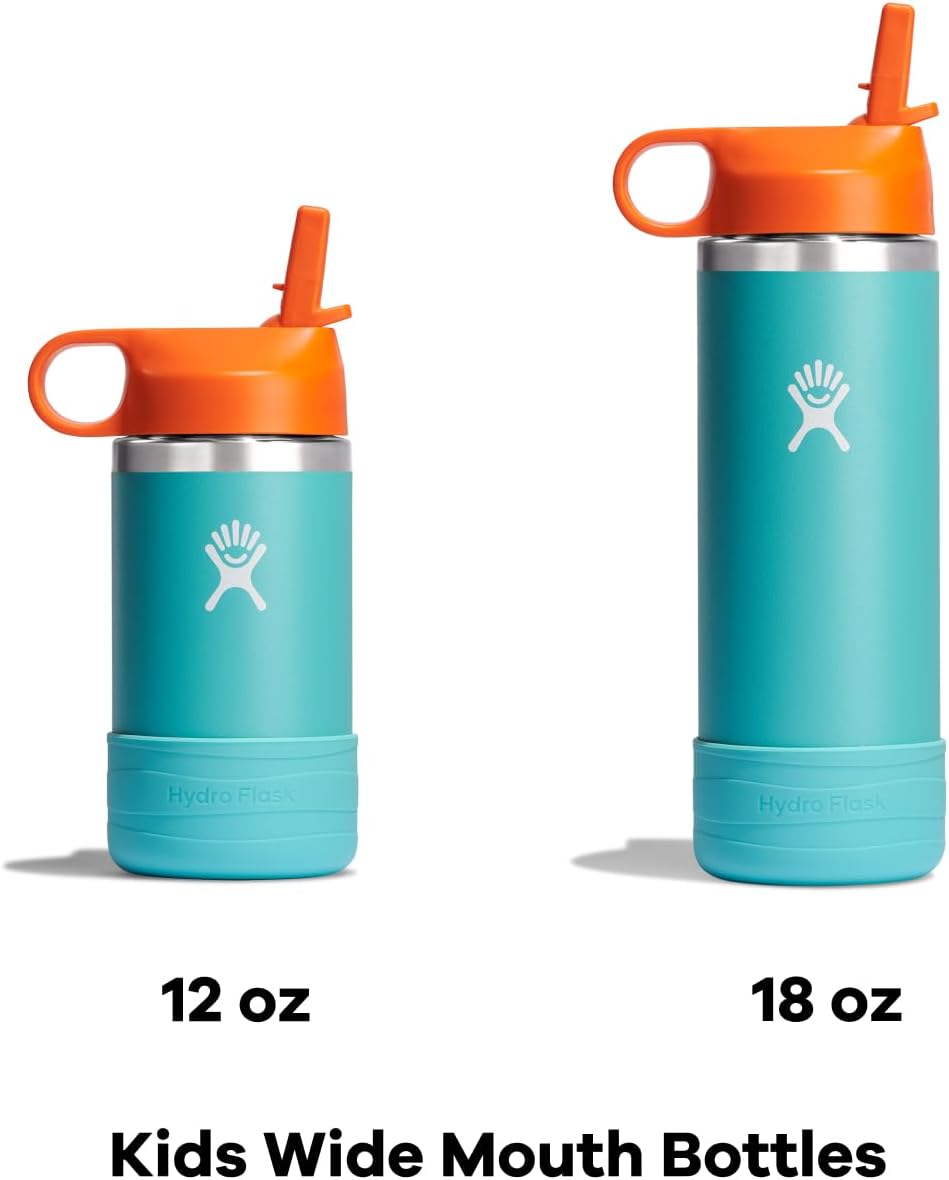 Hydro Flask 18 Oz Kids Wide Mouth Straw Cap And Boot Grass