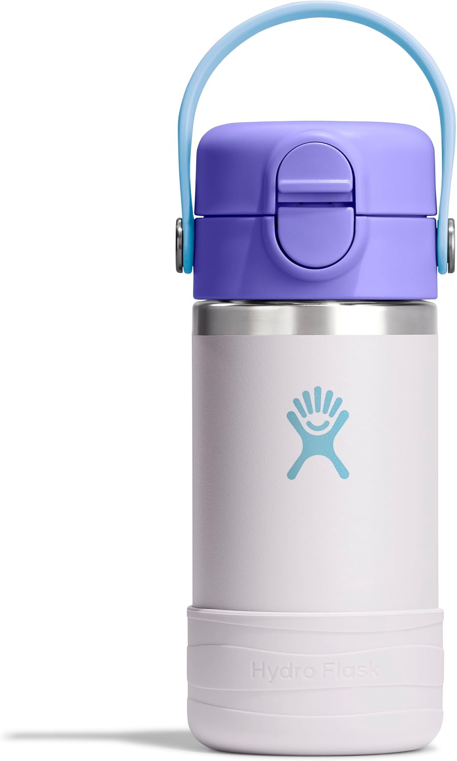 Hydro Flask Kids Water Bottle for School - Stainless Steel and Insulated with Straw Cap - 12 Oz in Cloud Pink