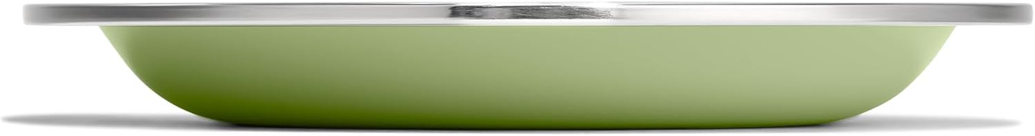 Hydro Flask Stainless Steel Kids Plate- Dishwasher Safe, Stackable, Dinner Plate in Seedling Green