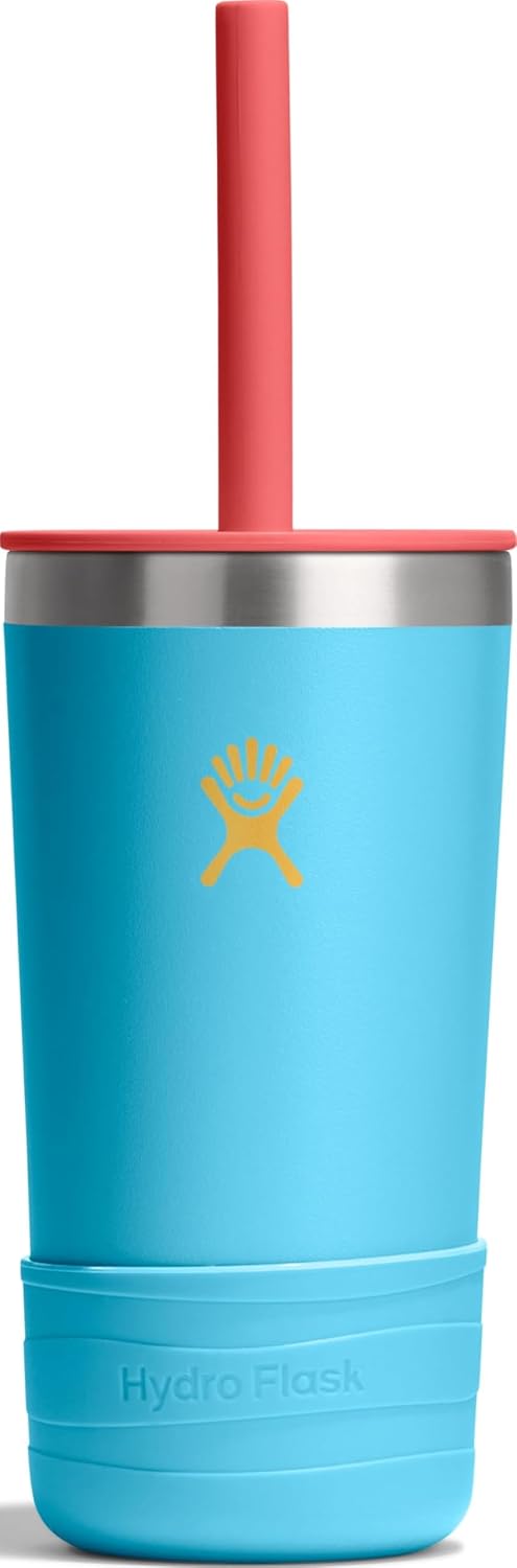 Hydro Flask Kids 12 Oz Tumbler with Lid and Straw for School - Insulated Stainless Steel in Bluejay