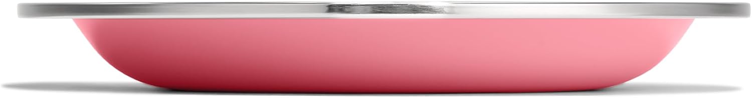 Hydro Flask Stainless Steel Kids Plate- Dishwasher Safe, Stackable, Dinner Plate in Dahlia Pink