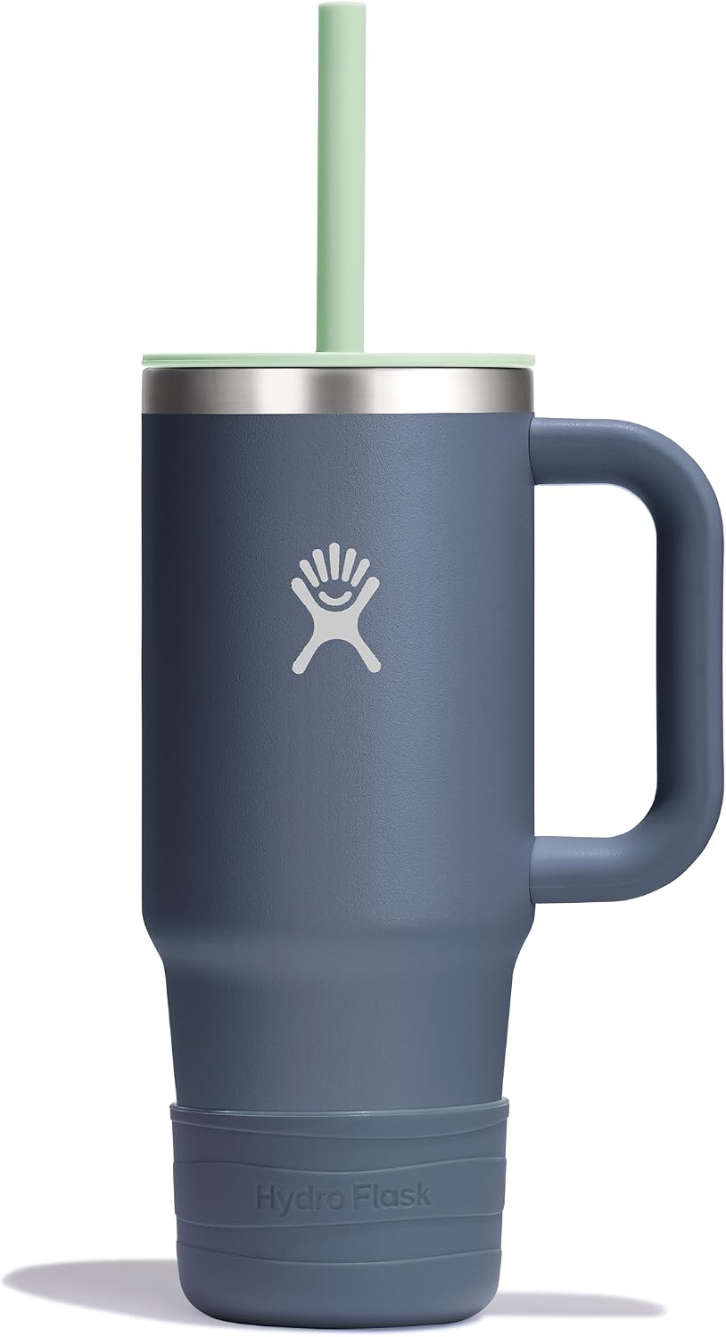 Hydro Flask Kids 24 Oz Travel Tumbler with Handle, Lid and Straw for School - Insulated Stainless Steel in Koala Gray