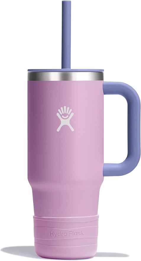 Hydro Flask Kids Tumbler for School - Stainless Steel and Insulated with Straw Cap - 24 Oz in Anemone Purple